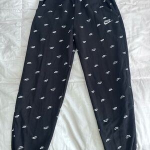 Nike Black Sweatpants with White Accents